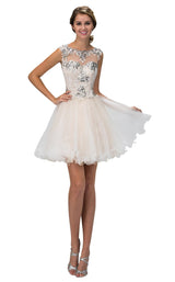 1 of 3 Elizabeth K GS2161 Dress Ivory-Nude