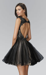 2 of 3 Elizabeth K GS2161 Dress Black-Nude