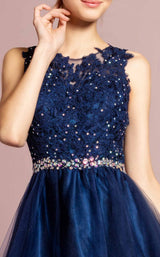 18 of 26 Elizabeth K GS2375 Dress Navy