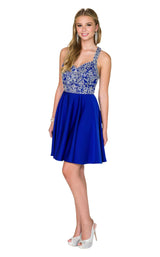 1 of 4 Elizabeth K GS2412 Dress Royal-Blue