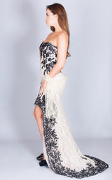 3 of 8 Faust HEF504 Dress Black-Beige