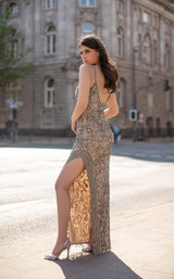 3 of 4 Chic and Holland HF1509 Dress Mink-Grey