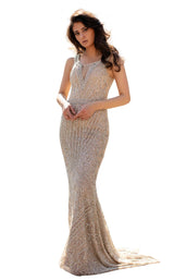 1 of 4 Chic and Holland HF1511 Dress Champagne