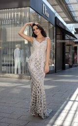 2 of 4 Chic and Holland HF1518 Dress Silver