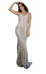 1 of 4 Chic and Holland HF1518 Dress Silver