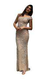 1 of 4 Chic and Holland HF1520 Dress Nude