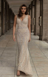 1 of 3 Chic and Holland HF1521 Dress Nude