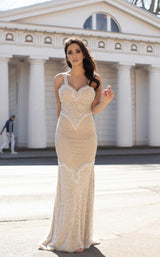2 of 4 Chic and Holland HF1522 Dress Nude