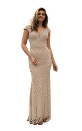1 of 4 Chic and Holland HF1526 Dress Nude
