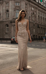 2 of 3 Chic and Holland HF1542 Dress Nude