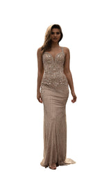 1 of 3 Chic and Holland HF1542 Dress Nude