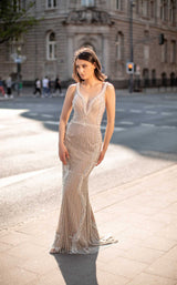 2 of 4 Chic and Holland HF1556 Dress Nude