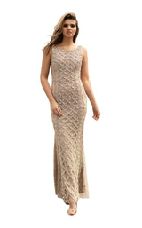 1 of 4 Chic and Holland HF1557 Dress Nude