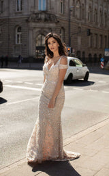 2 of 4 Chic and Holland HF1558 Dress Nude