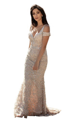 1 of 4 Chic and Holland HF1558 Dress Nude