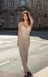 2 of 4 Chic and Holland HF1560 Dress Nude