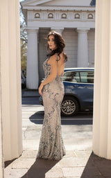 3 of 4 Chic and Holland HF1563 Dress Mink-Grey