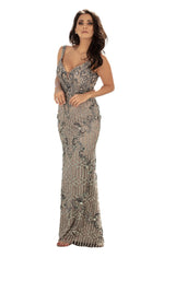 1 of 4 Chic and Holland HF1563 Dress Mink-Grey