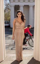 2 of 4 Chic and Holland HF1567 Dress Champagne