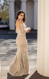 4 of 4 Chic and Holland HF1568 Dress Nude