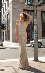2 of 4 Chic and Holland HF1569 Dress Nude