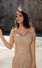 4 of 4 Chic and Holland HF1578 Dress Nude