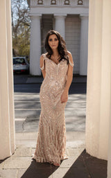 2 of 4 Chic and Holland HF1588 Dress Champagne