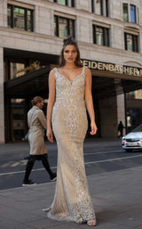 2 of 4 Chic and Holland HF1589 Dress Nude