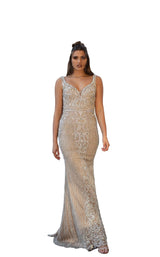 1 of 4 Chic and Holland HF1589 Dress Nude
