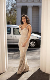 2 of 4 Chic and Holland HF1595 Dress Nude