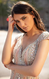 4 of 4 Chic and Holland HF1600 Dress Champagne