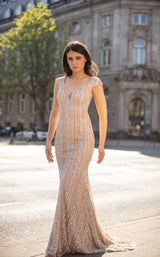 2 of 4 Chic and Holland HF1600 Dress Champagne