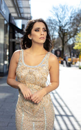 4 of 4 Chic and Holland HF1601 Dress Nude