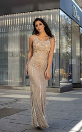 2 of 4 Chic and Holland HF1601 Dress Nude