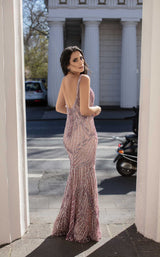 3 of 4 Chic and Holland HF1609 Dress Mauve-Multi