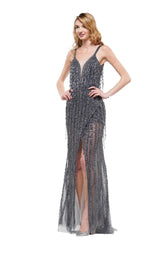 1 of 8 Colors Dress J107 Dress Gunmetal-Nude