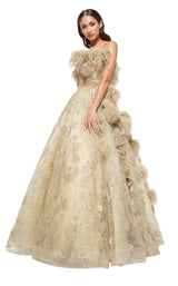 1 of 4 Colors Dress J119 Dress Antique-Gold