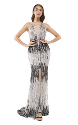 1 of 4 Colors Dress J125 Dress Silver-Black