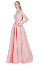 2 of 8 Jadore J14023 Dress Dusty-Pink