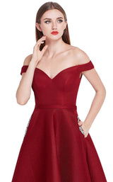 5 of 8 Jadore J14023 Dress Wine