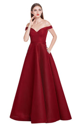 1 of 8 Jadore J14023 Dress Wine