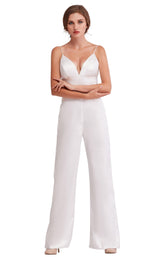 2 of 10 Jadore J15006 Jumpsuit Ivory
