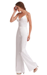 4 of 10 Jadore J15006 Jumpsuit Ivory