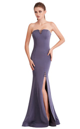 3 of 8 Jadore J15009 Dress Steel-Blue