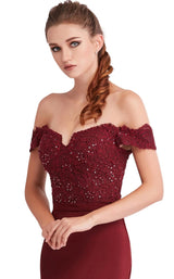 7 of 8 Jadore J15016 Dress Wine