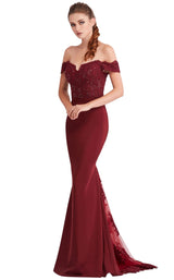 3 of 8 Jadore J15016 Dress Wine