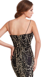 8 of 8 Jadore J15024 Dress Black-Gold