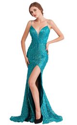 3 of 8 Jadore J15024 Dress Teal