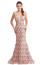 2 of 8 Jadore J15028 Dress Dusty-Pink