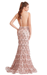 4 of 8 Jadore J15028 Dress Dusty-Pink
